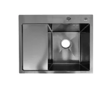 Мийка з нержавіючої сталі ZERIX ZH5850R DECOR GRAPHITE (3.0/0.8) (колір графіт) (ZX6189)