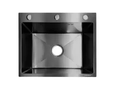 Мийка з нержавіючої сталі ZERIX ZH5045 MICRO DECOR GRAPHITE (3.0/0.8) (колір графіт) (ZX6169)