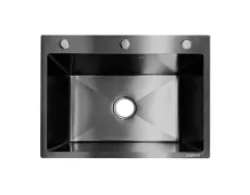 Мийка ZERIX ZH5545 DECOR GRAPHITE (3.0/0.8) з нержавіючої сталі (колір графіт) (ZX6171)