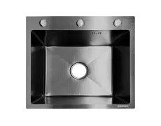 Мийка з нержавіючої сталі ZERIX ZH5045 DECOR GRAPHITE (3.0/0.8) (колір графіт) (ZX6167)