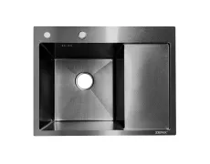 Мийка з нержавіючої сталі ZERIX ZH6350L DECOR GRAPHITE (3.0/0.8) (колір графіт) (ZX6191)