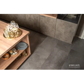 Вінілова плитка клейова Ceramo Vinilam Цемент Стальной 71610 