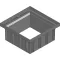 Верхня надставна частина для точечного дренажу HAURATON Recyfix Point 30/30 (300х 120х 300) з PР, для збільшення висоти на 106мм, чорна