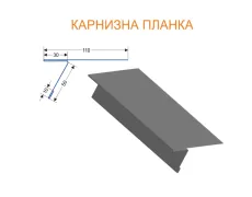Карнизна планка до фальцевої покрівлі 2000 мм