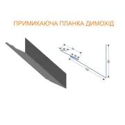 Примикаюча планка димохід до фальцевої покрівлі 2000 мм