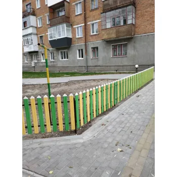 Штахетник із ПВХ синій 80х15 мм