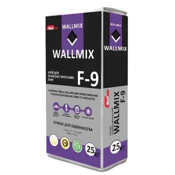 Wallmix F-9 клей для приклеювання пінополістирольних плит 25 кг (48)  