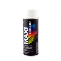 Емаль аерозольна універсальна декоративна Maxi Color RAL 9010 біла матова 400 мл