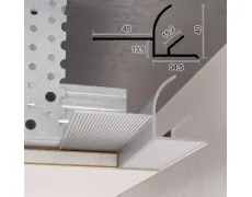 Профіль тіньового шва алюмінієвий LED|40х2500|APTL-80