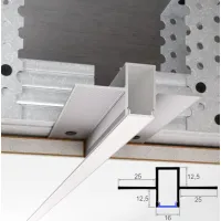 Профіль тіньового шва алюмінієвий LED|16х25x2500|APTL-25