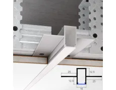 Профіль тіньового шва алюмінієвий LED|16х25x2500|APTL-25