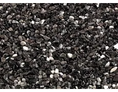 Кам'яний килим з чорної мармурової гальки округлої форми Griggio Carnico