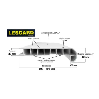 Підвіконня пластикове Lesgard античний дуб