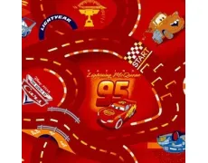 Ковролін дитячий AW Cars 10 червоний