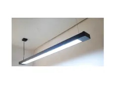 Світильник лінійний підвісний 125 см MSK Electric Office під дві led-лампи G-13 SL-120-2T8 BK