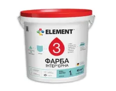 Фарба інтер`єрна Element 3 водоемульсійна матова база А біла