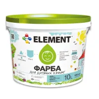Фарба інтер`єрна Element для дитячих кімнат оксамитово-матова база А біла
