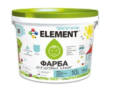 Фарба інтер`єрна Element для дитячих кімнат оксамитово-матова база А біла