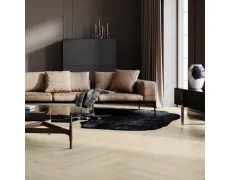 Паркетна дошка Barlinek Ялинка Дуб Grissini Piccolo Herringbone бежевий