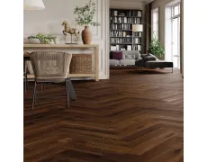 Паркетна дошка Barlinek Ялинка Дуб Trapani Piccolo Herringbone коричневий