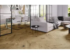 Односмугова паркетна дошка Barlinek Дуб Toffee Herringbone класична ялинка 180