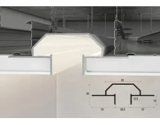 Профіль тіньового шва роздільний з LED підсвіткою РСТ-22