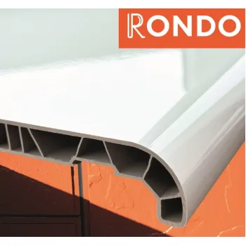 Підвіконня пластикове глянцеве Rondo Білий