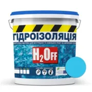 Гідроізоляція універсальна акрилова фарба-мастика H2Off блакитна