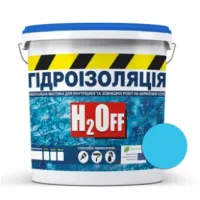 Гідроізоляція універсальна акрилова фарба-мастика H2Off блакитна