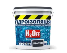 Гідроізоляція універсальна акрилова фарба-мастика H2Off графітова