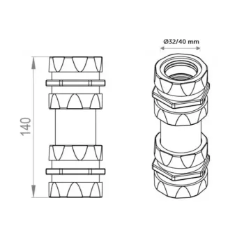 Сифон для кондиціонерів з мембраною проти запахів Purus DN 32/40