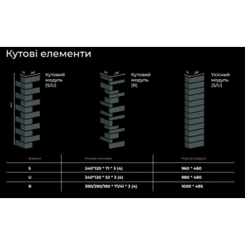 Гнучка цегла на сітці Elastoclin Classik 39 Гнучка цегла на сітці Elastoclin Classik 39