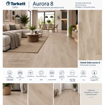 Лінолеум побутовий Tarkett Delta Aurora 8
