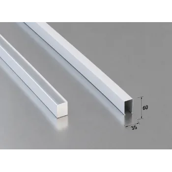 Рейка кубоподібна 35×60 мм для підвісної стелі Рейка кубоподібна 35×60 мм для підвісної стелі